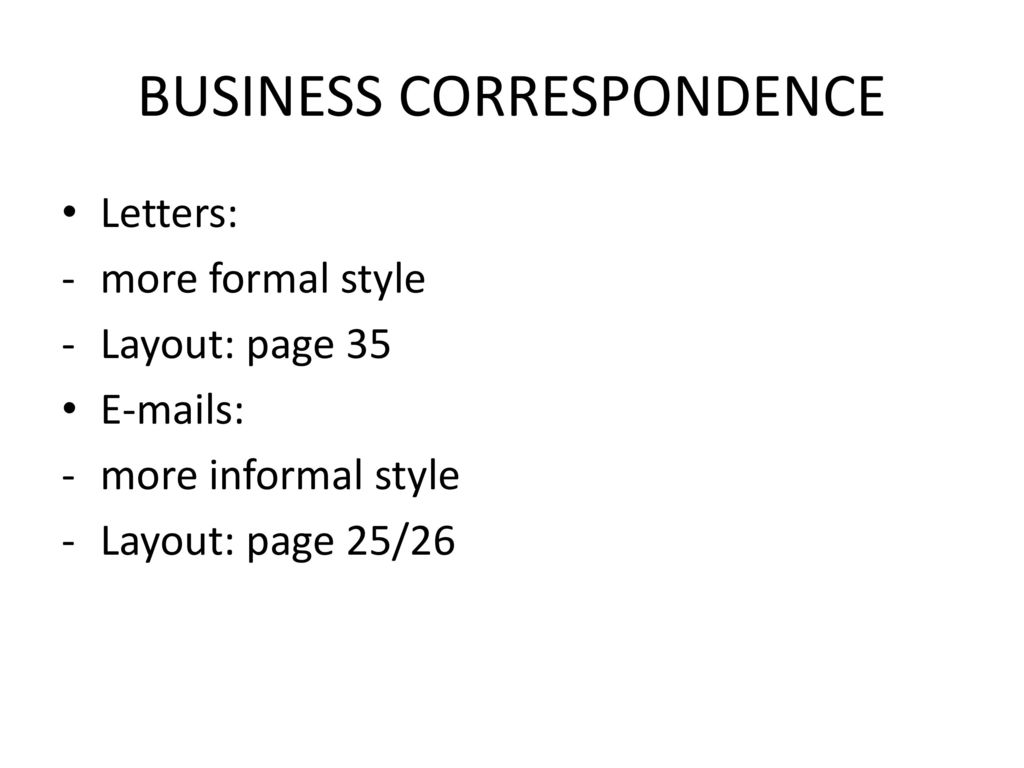 BUSINESS CORRESPONDENCE - PowerPoint PPT Presentation